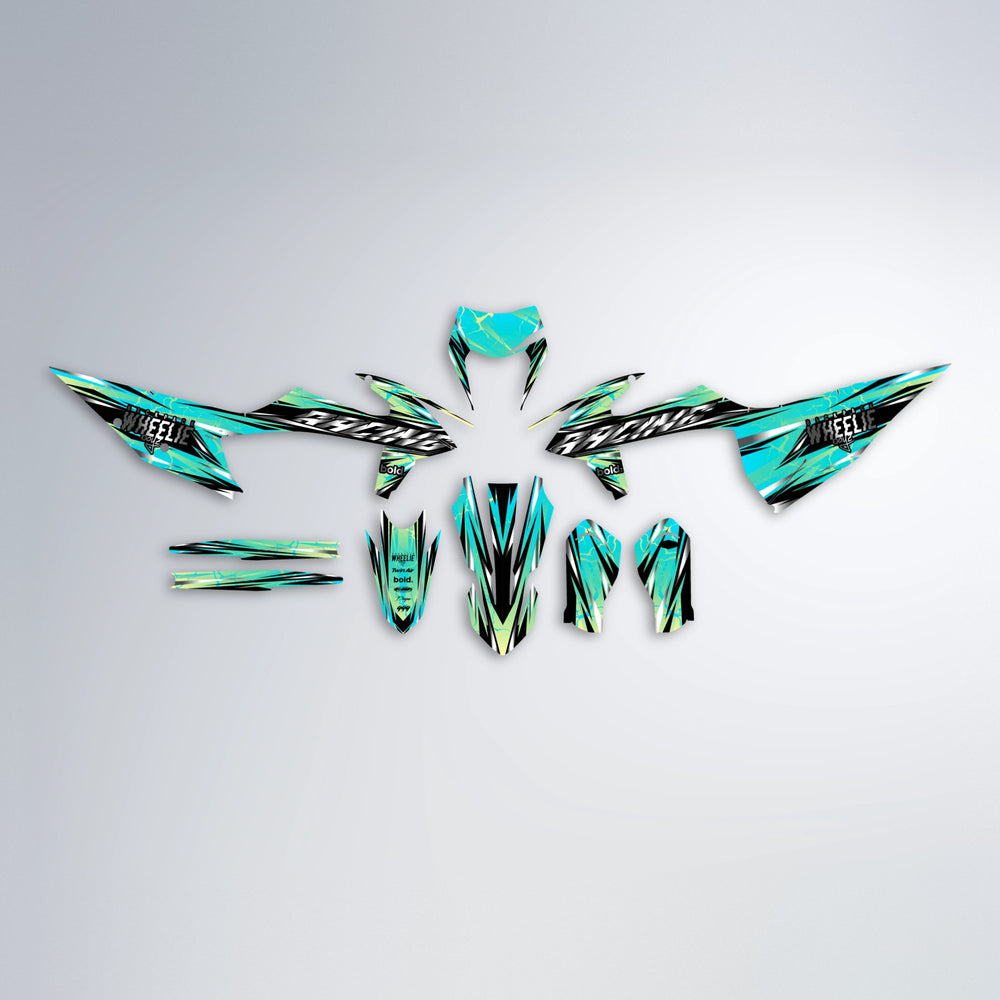MADNESS graphics kit parts layout in Teal
