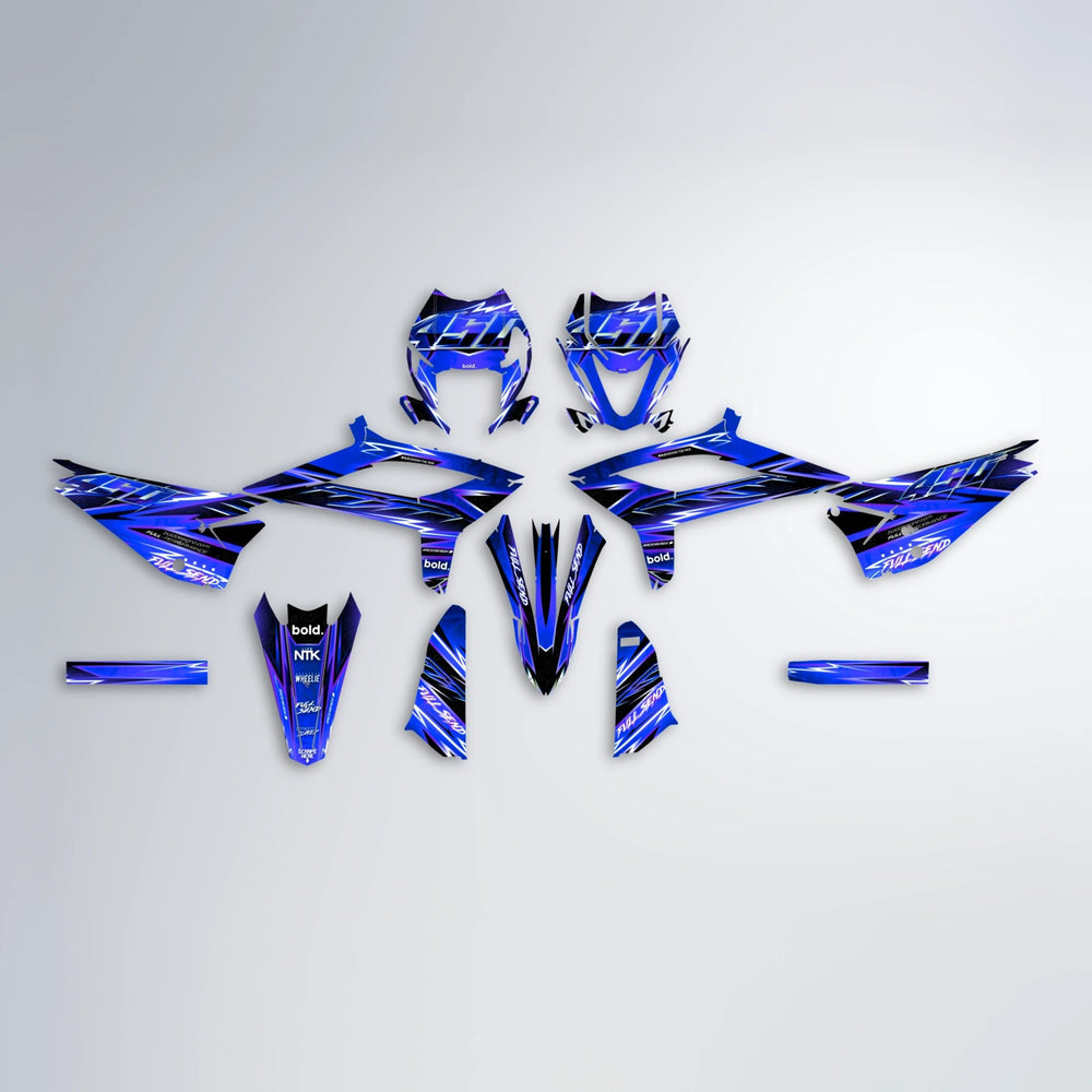 MATRIX Beta graphics kit parts layout in Blue