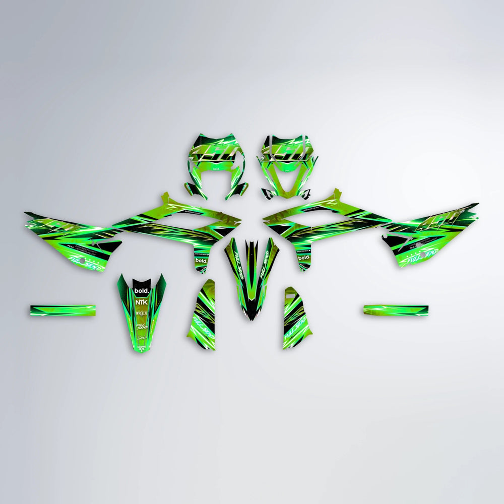 MATRIX Beta graphics kit parts layout in Green