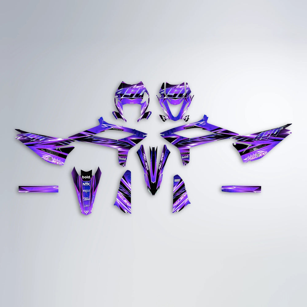 MATRIX Beta graphics kit parts layout in Purple