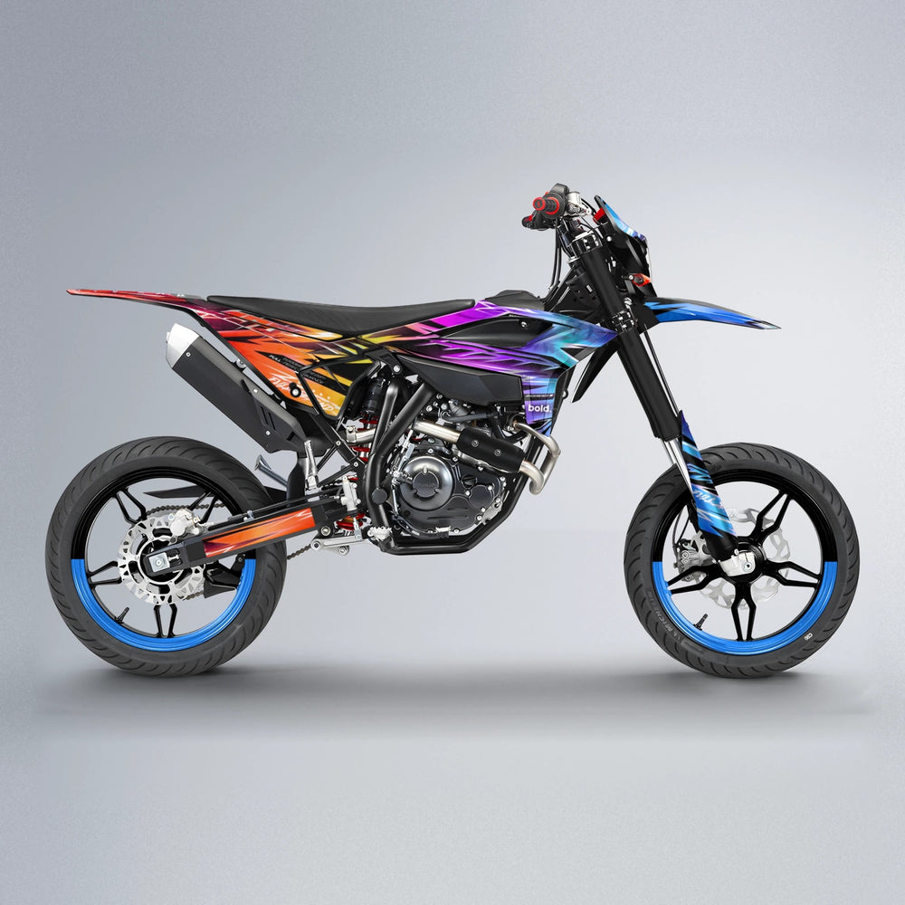 MATRIX Beta supermoto graphics kit in Sunset Fade