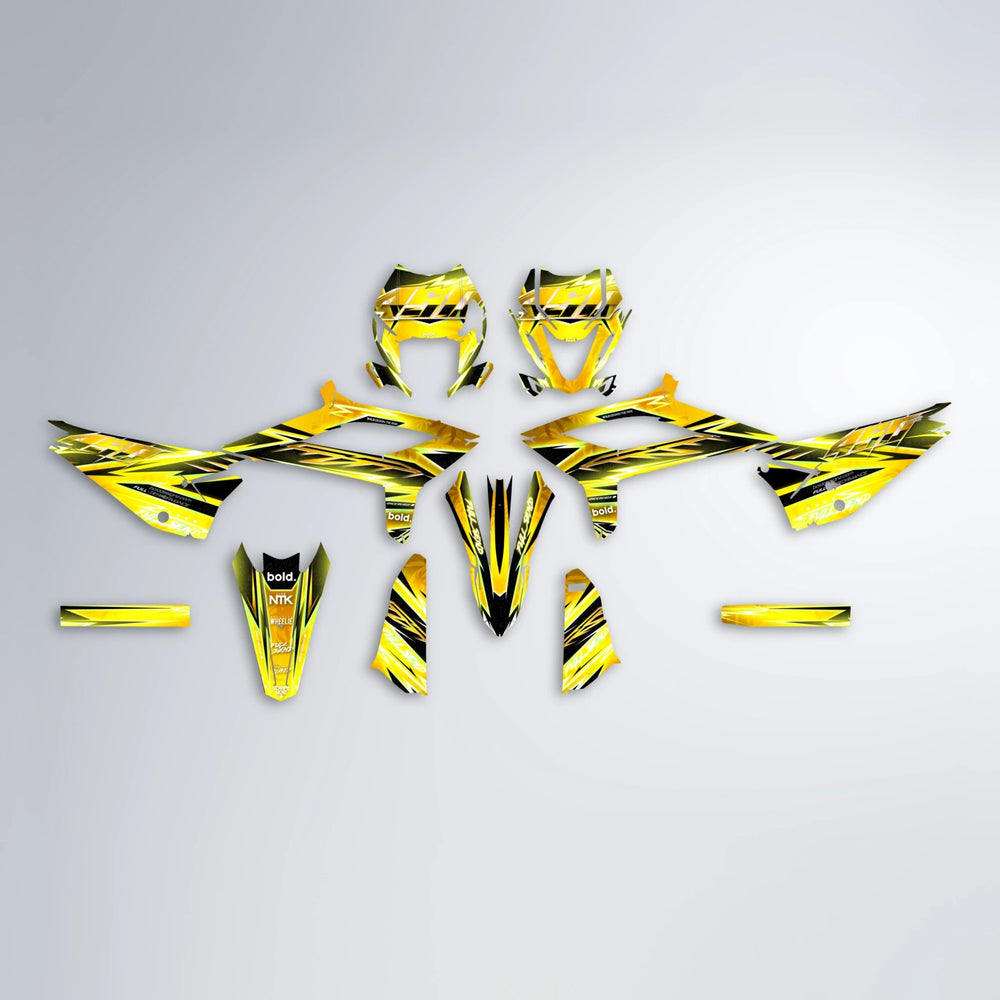 MATRIX Beta graphics kit parts layout in Yellow