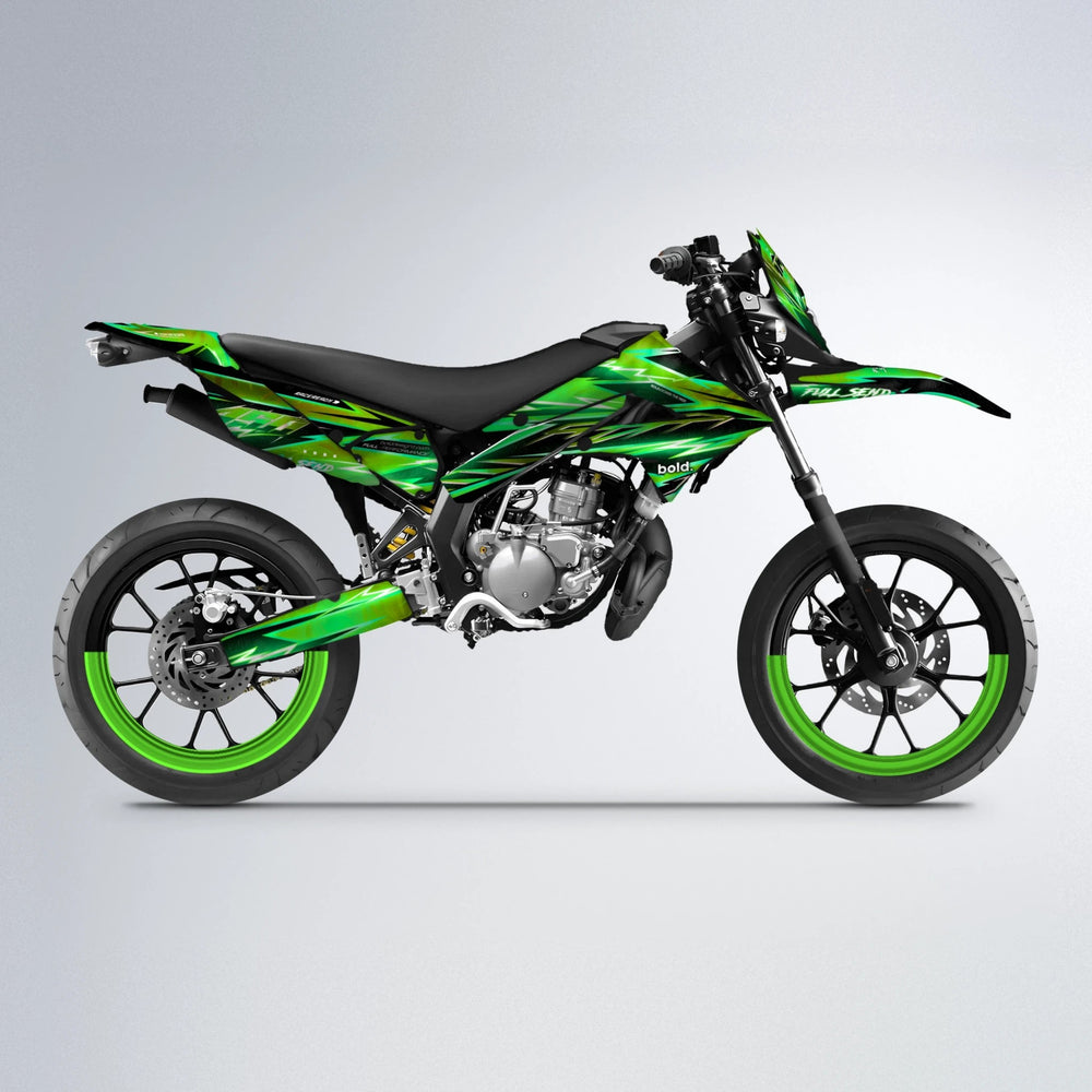 MATRIX Derbi Senda supermoto graphics kit in Green