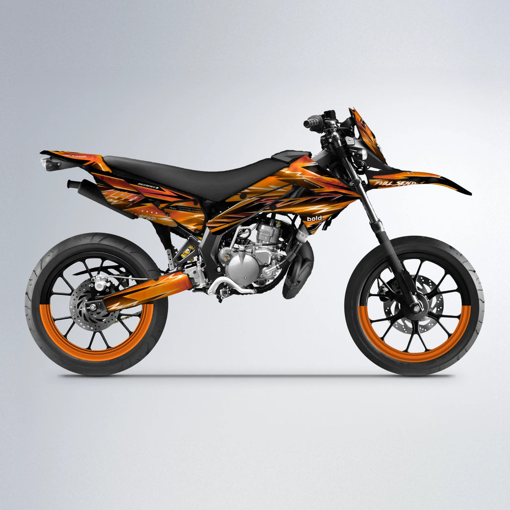 MATRIX Derbi Senda supermoto graphics kit in Orange
