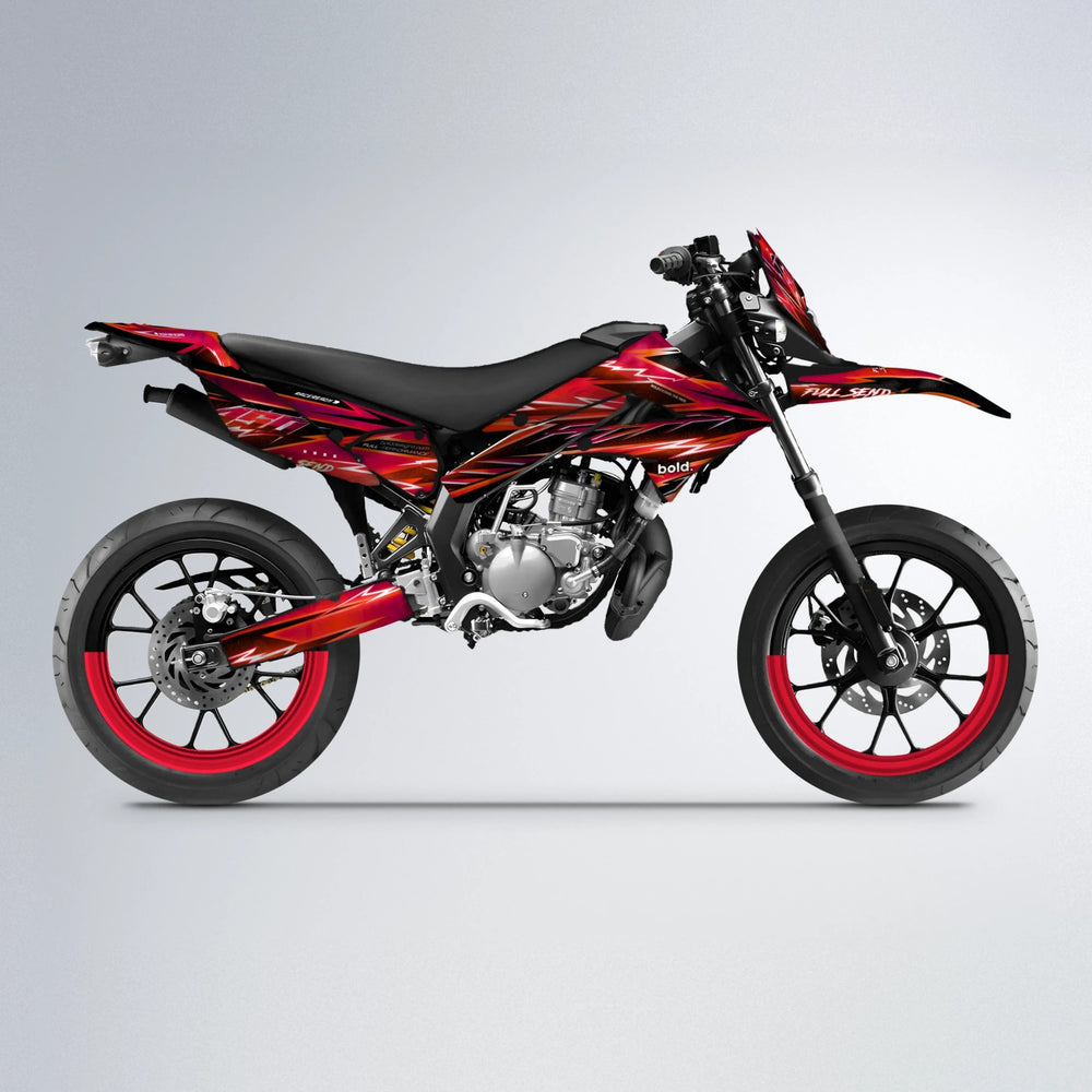 MATRIX Derbi Senda supermoto graphics kit in Red