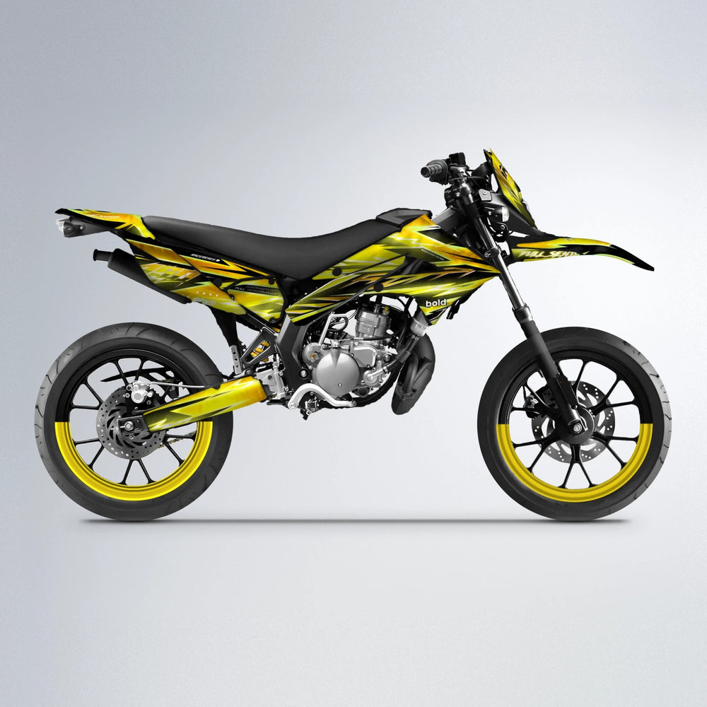 MATRIX Derbi Senda supermoto graphics kit in Yellow