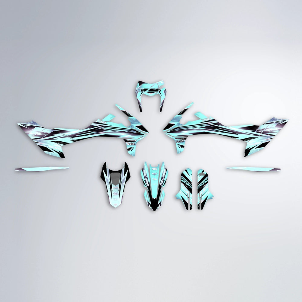 MATRIX KTM SMC 690 graphics kit parts layout in Mint