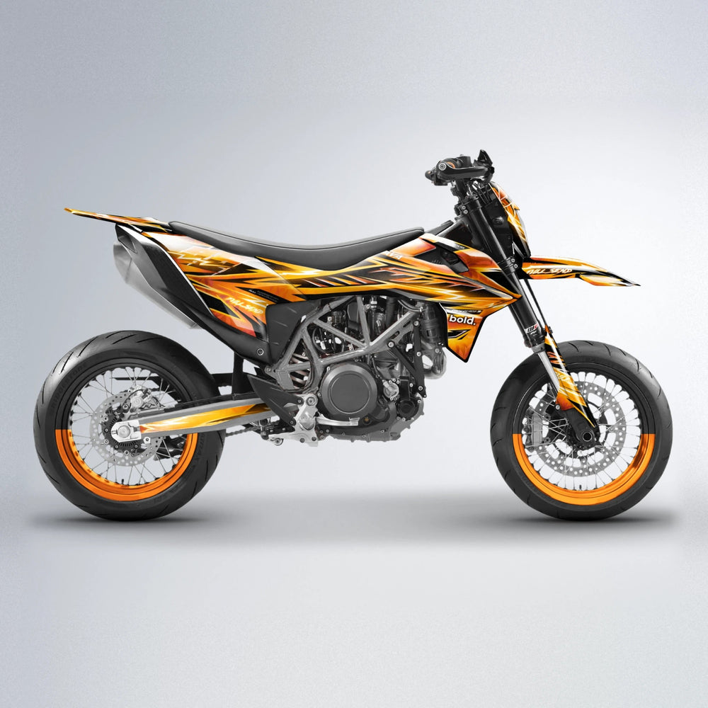 MATRIX KTM SMC 690 supermoto graphics kit in Orange
