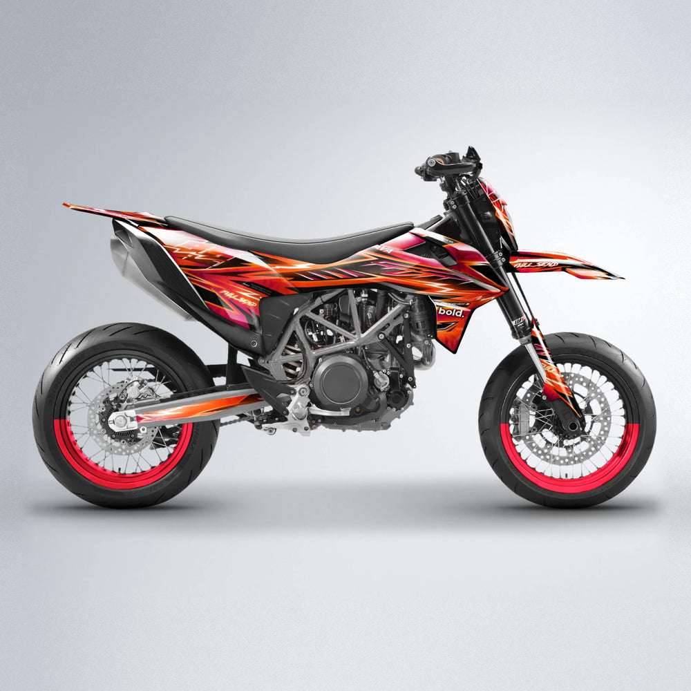 MATRIX KTM SMC 690 supermoto graphics kit in Red