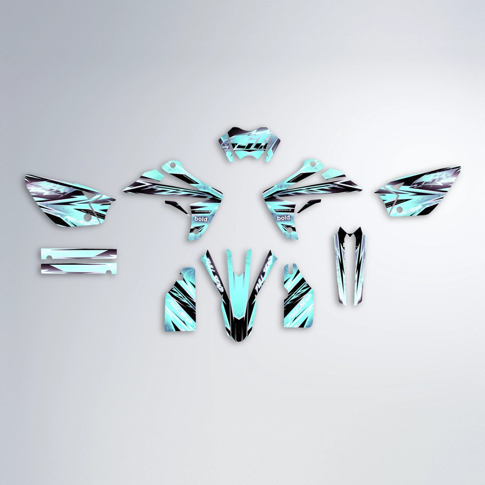 MATRIX Rieju MRT graphics kit parts layout in Mint