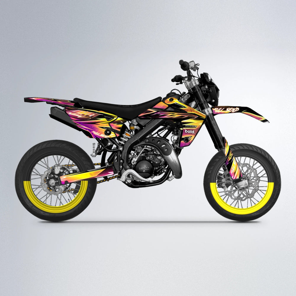 MATRIX Rieju MRT supermoto graphics kit in Pink & Yellow