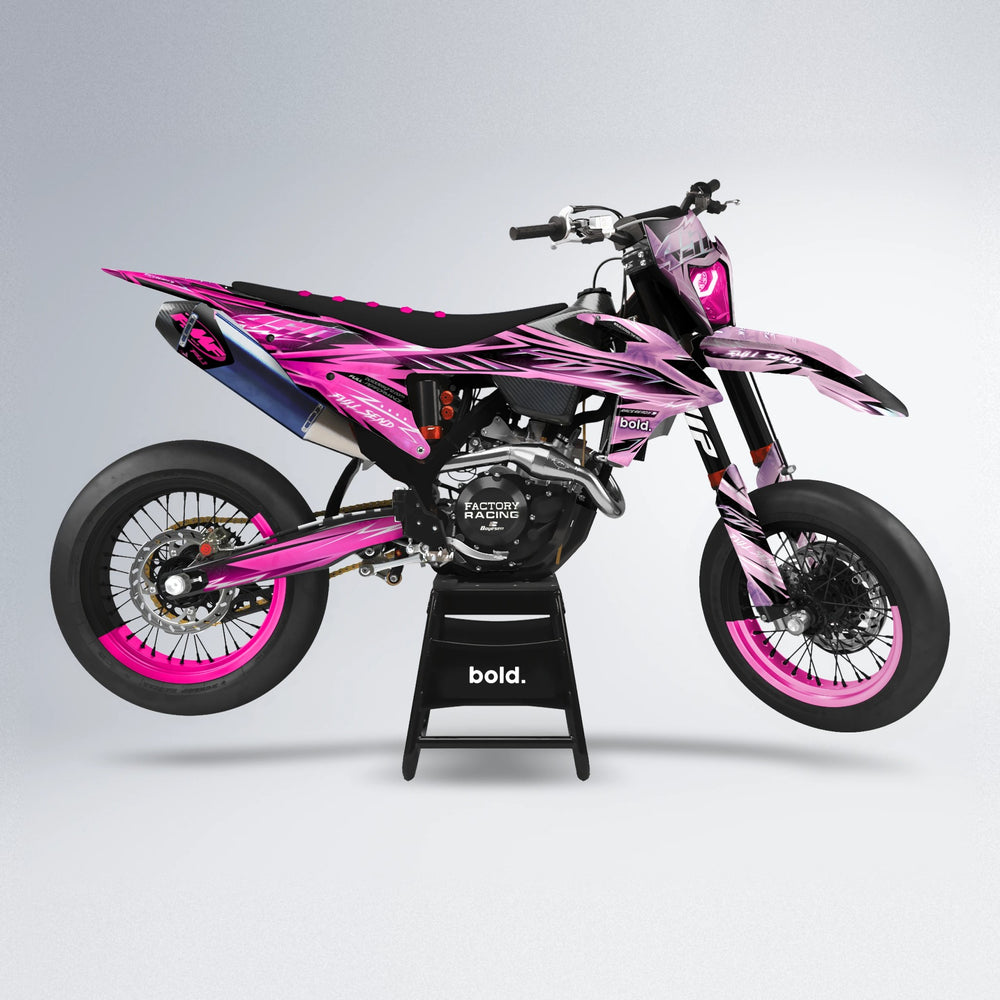 MATRIX supermoto graphics kit in Flamingo