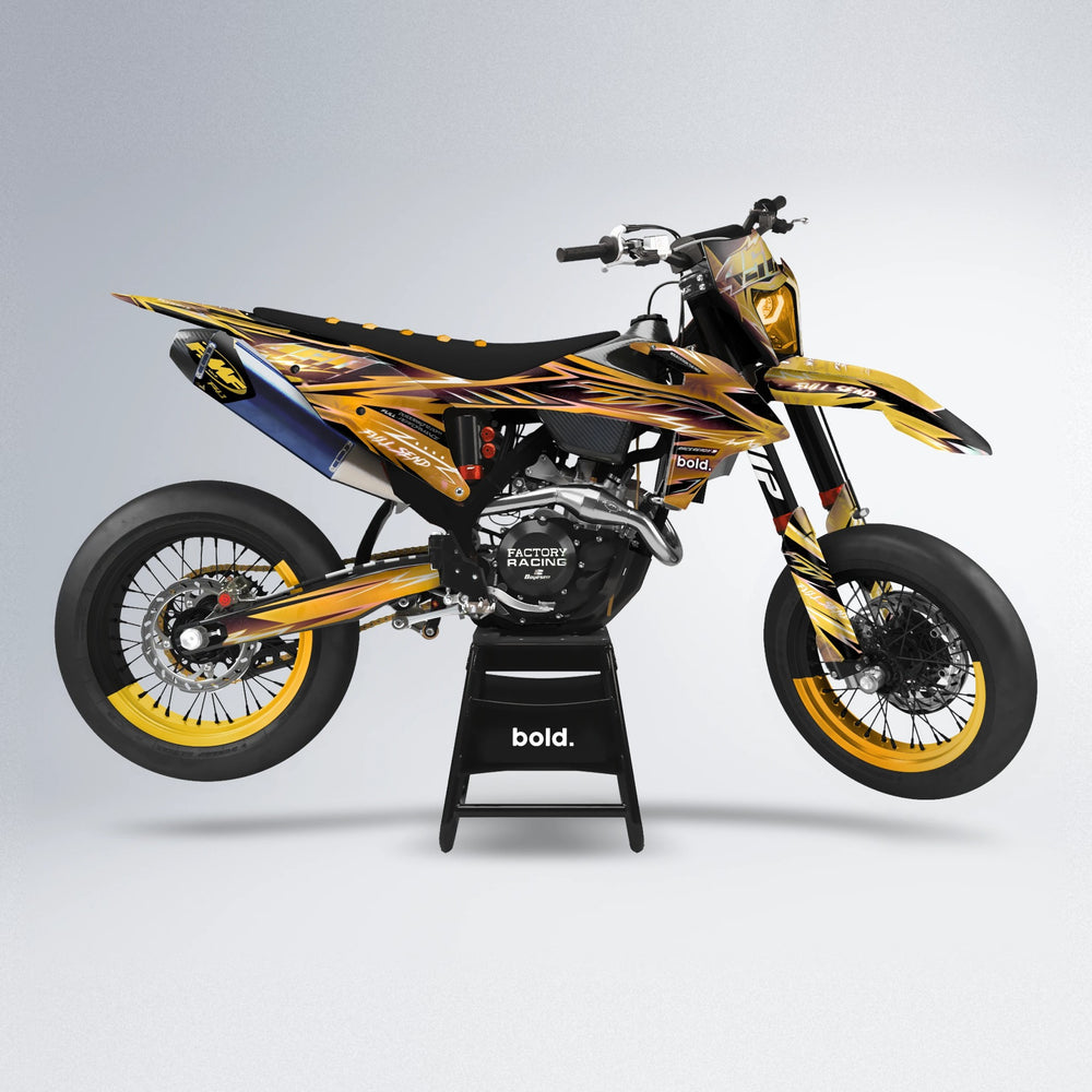 MATRIX supermoto graphics kit in Gold Chrome