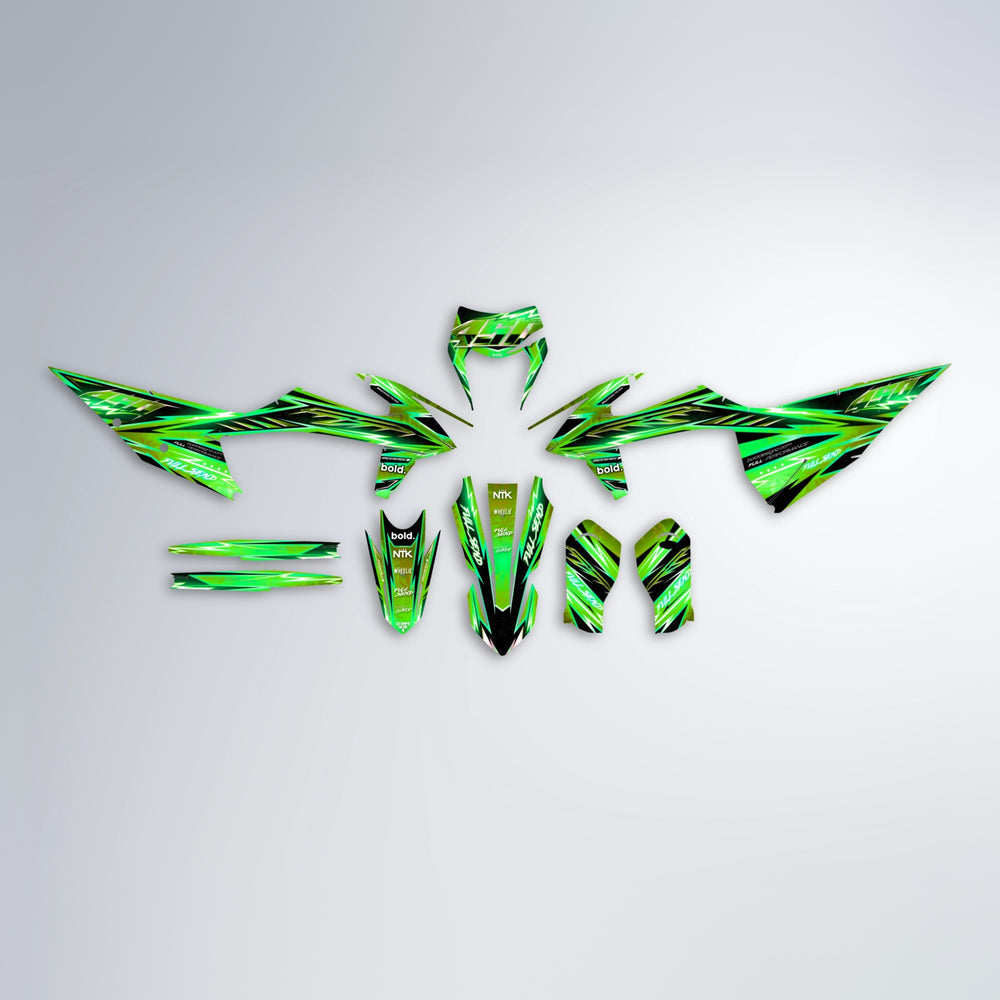 MATRIX graphics kit parts layout in Green