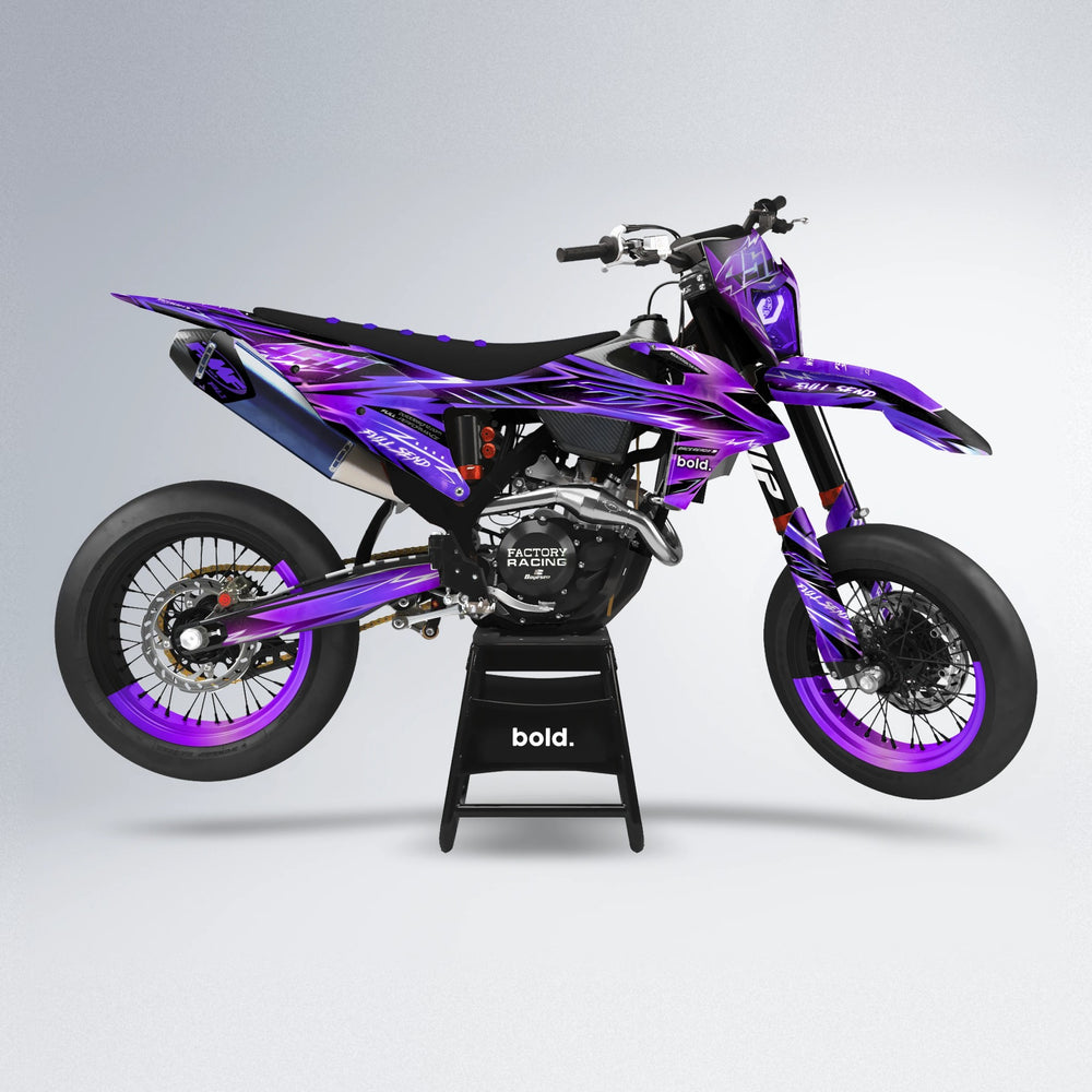 MATRIX supermoto graphics kit in Purple Chrome