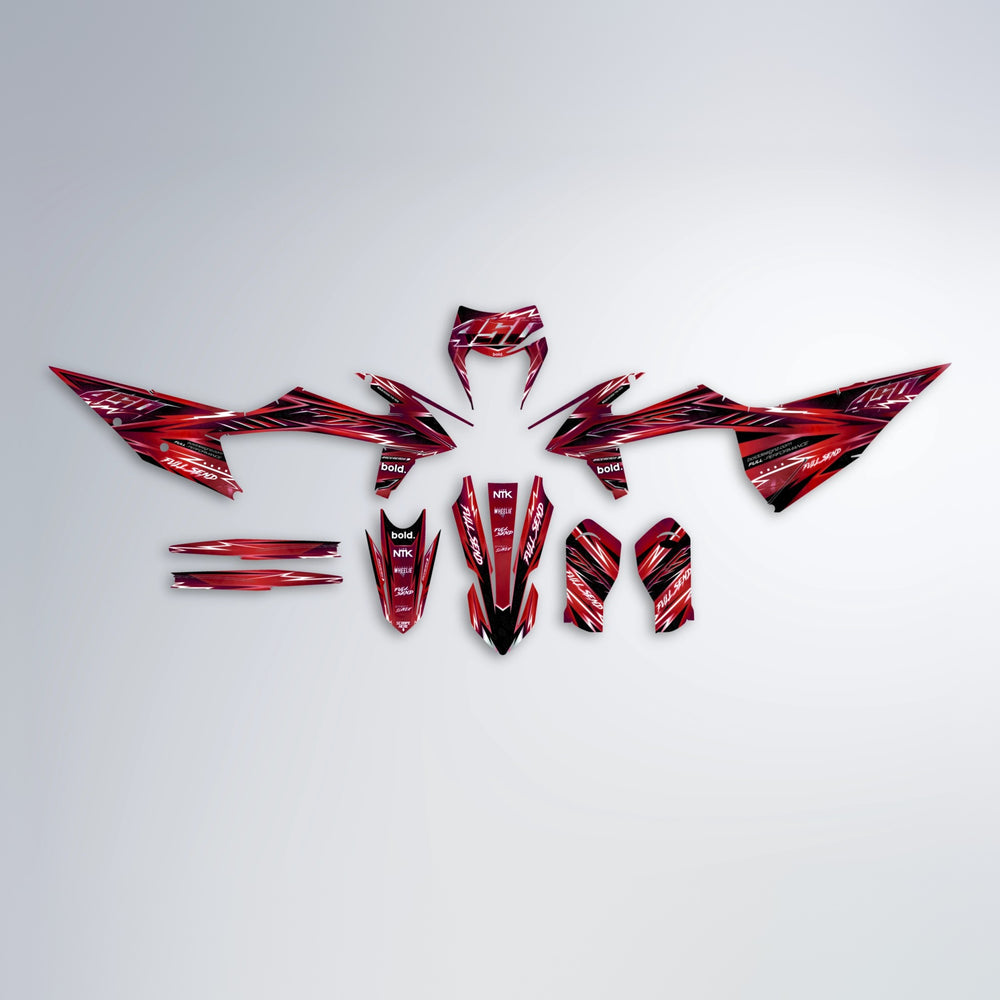 MATRIX graphics kit parts layout in Red Chrome