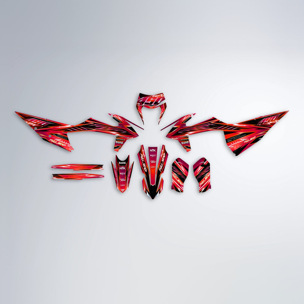 MATRIX graphics kit parts layout in Red