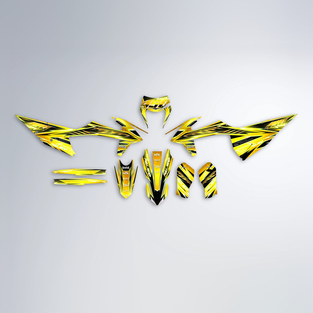 MATRIX graphics kit parts layout in Yellow