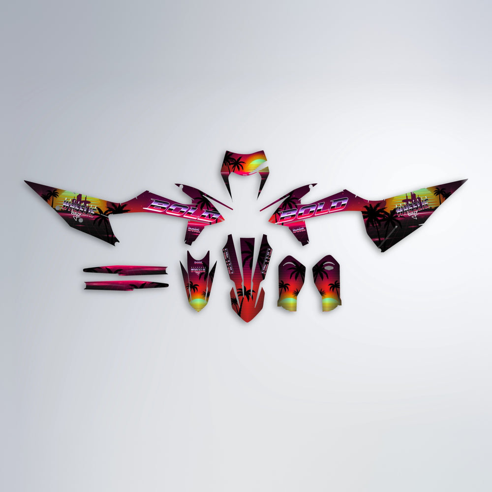 MCFLY graphics kit parts layout in Black & Red