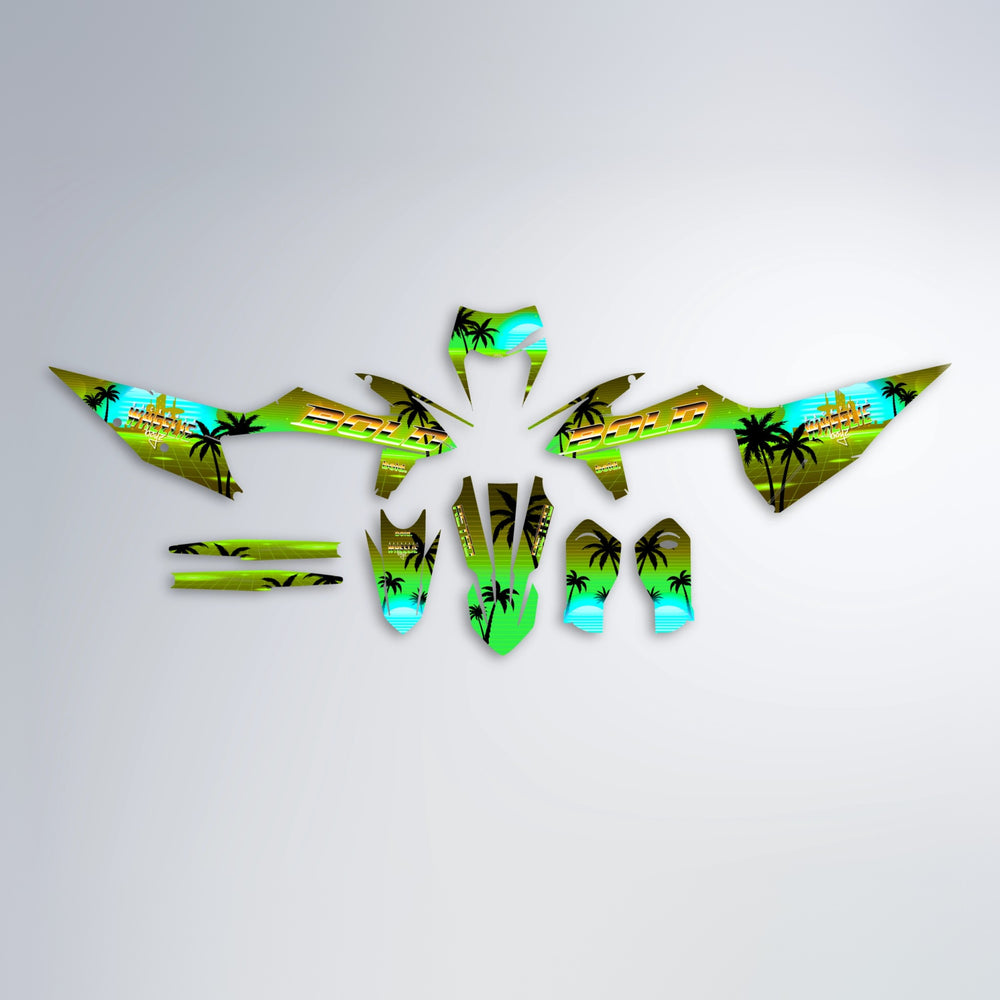 MCFLY graphics kit parts layout in Green