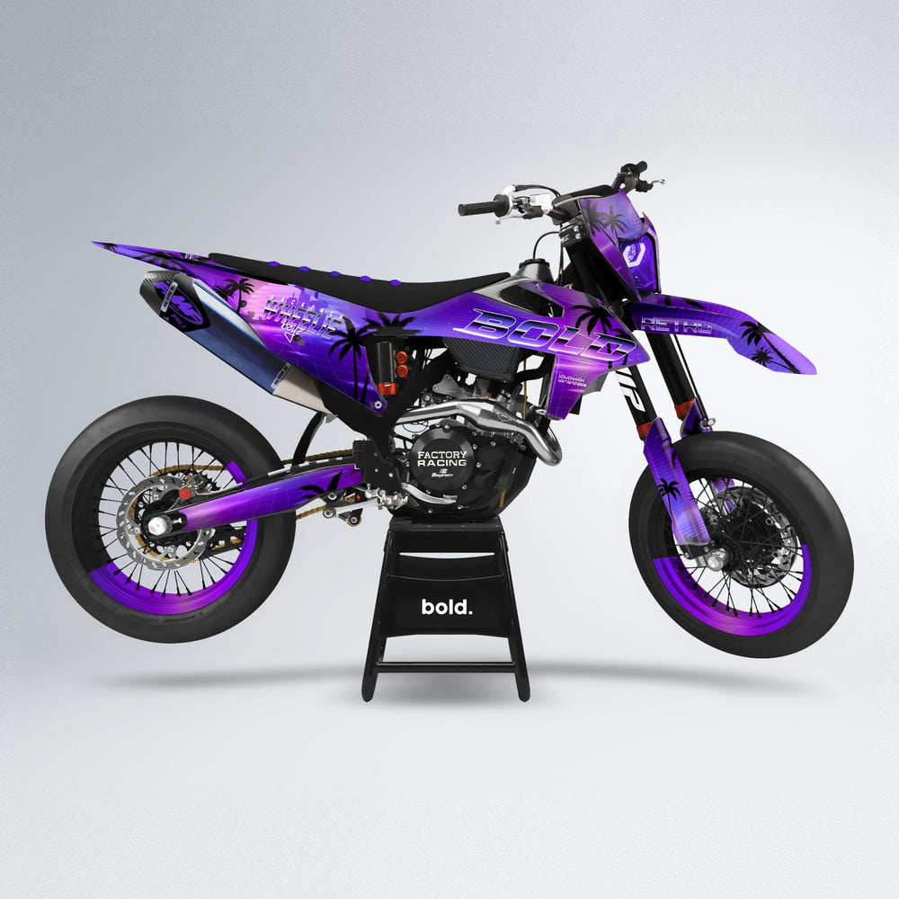 MCFLY supermoto graphics kit in Purple Chrome