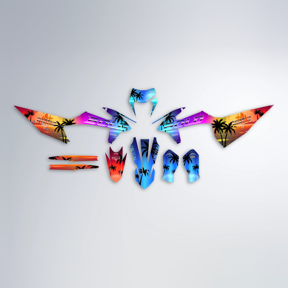 MCFLY graphics kit parts layout in Sunset Fade