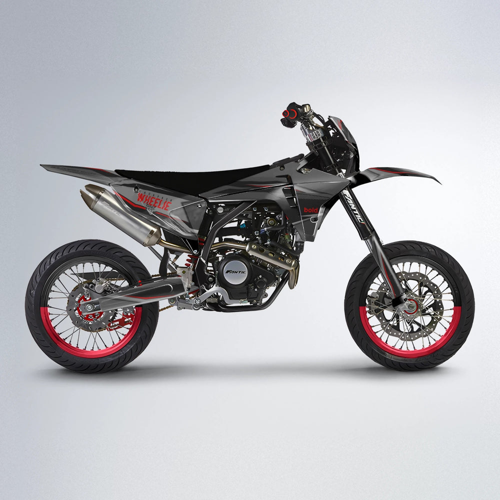 NARDO Fantic supermoto graphics kit in Red
