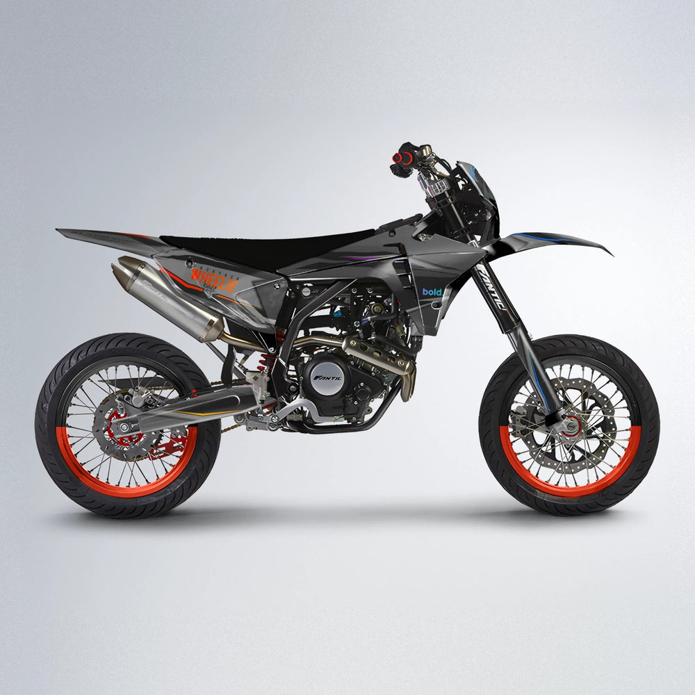NARDO Fantic supermoto graphics kit in Sunset Fade