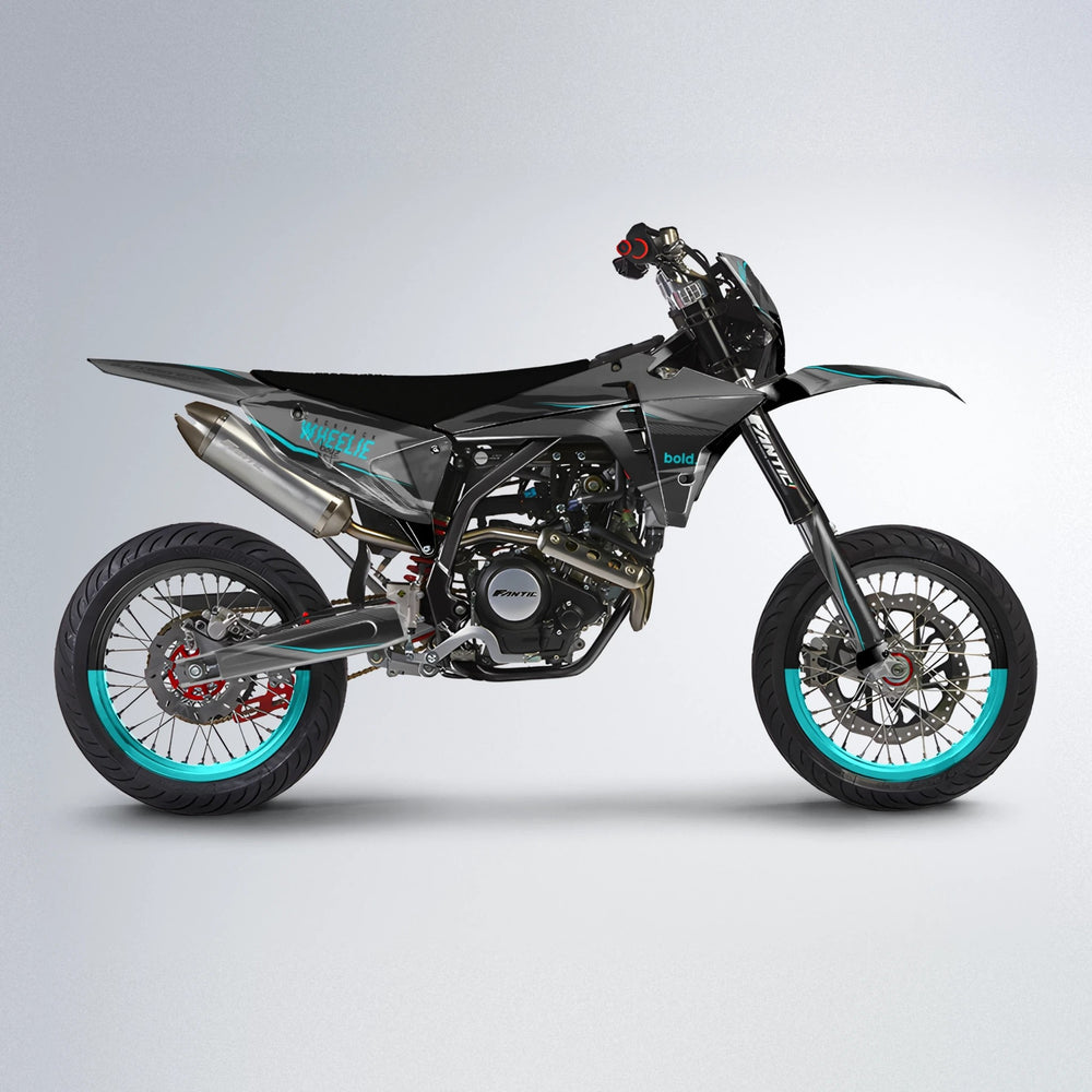 NARDO Fantic supermoto graphics kit in Teal
