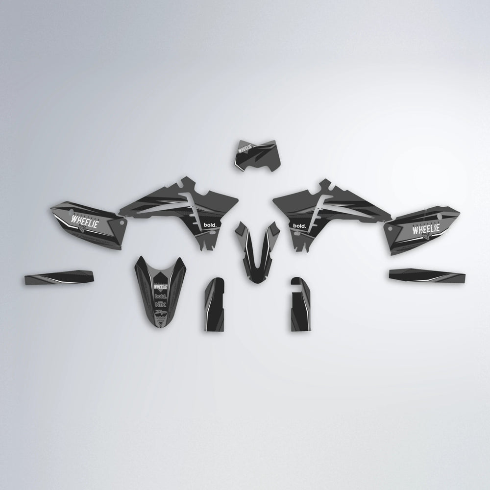 NARDO Fantic graphics kit parts layout in White