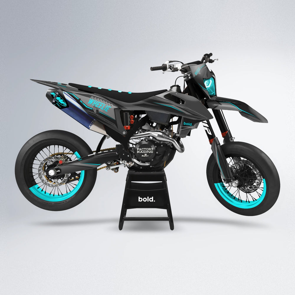 NARDO supermoto graphics kit in Teal