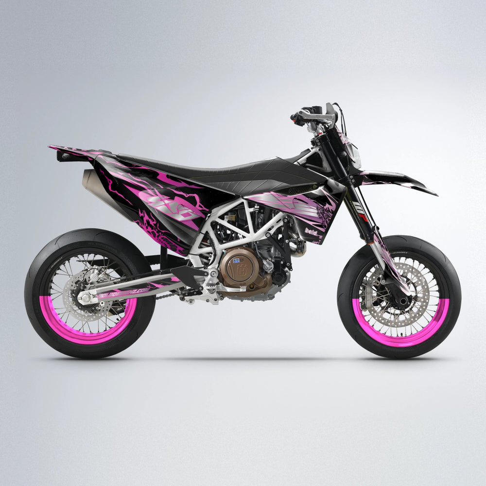 NEMESIS Husqvarna 701 supermoto graphics kit in Flamingo
