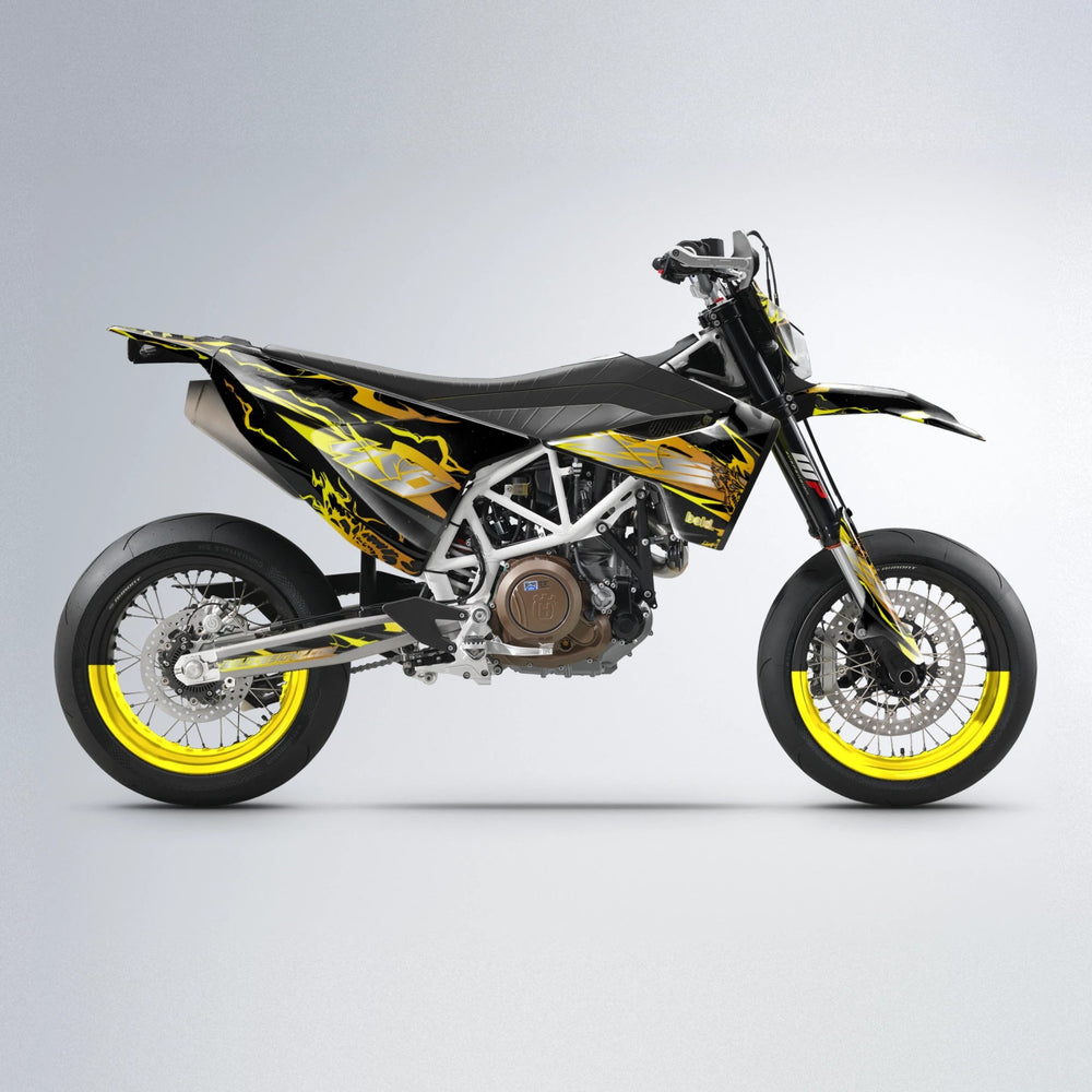 NEMESIS Husqvarna 701 supermoto graphics kit in Yellow