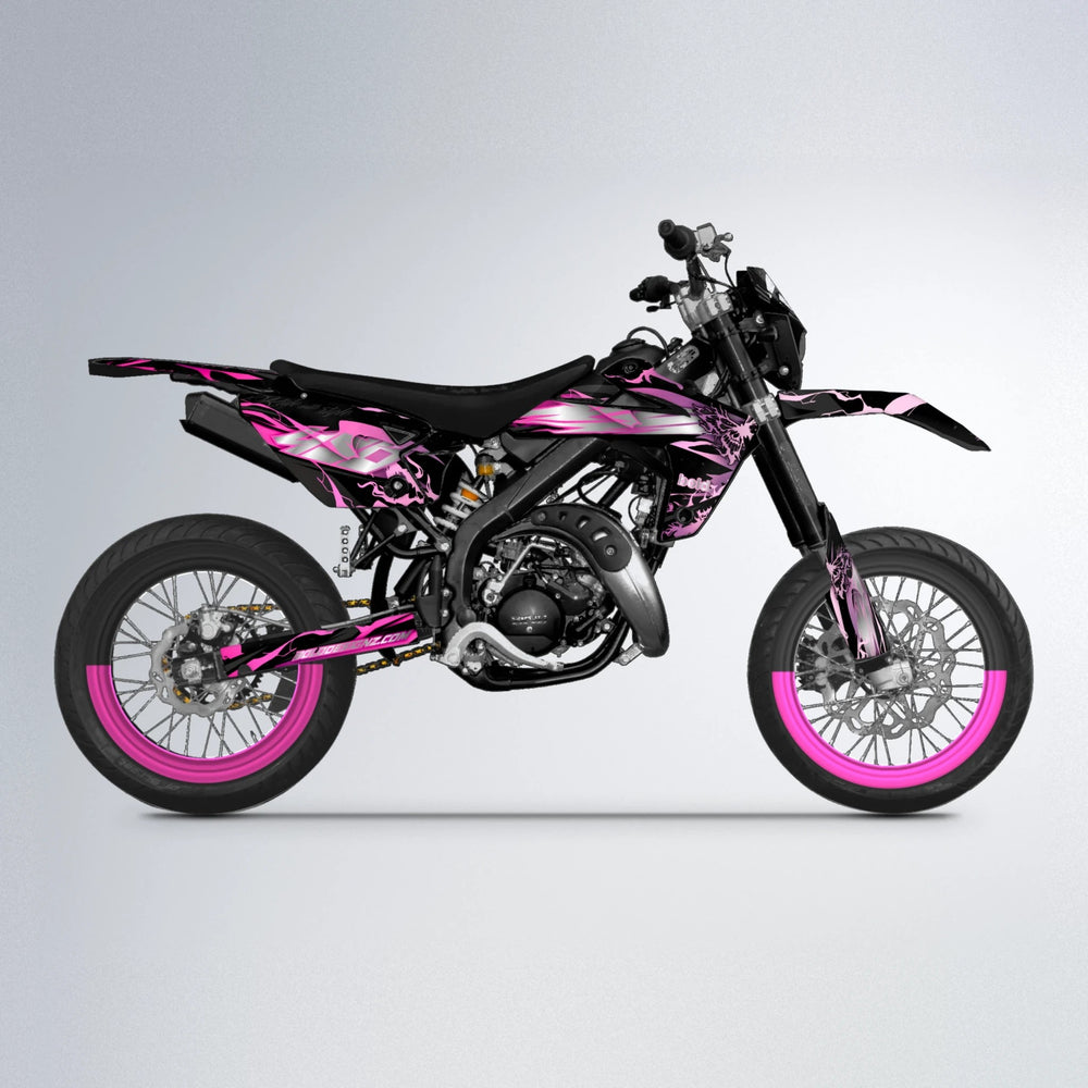 NEMESIS Rieju MRT supermoto graphics kit in Flamingo