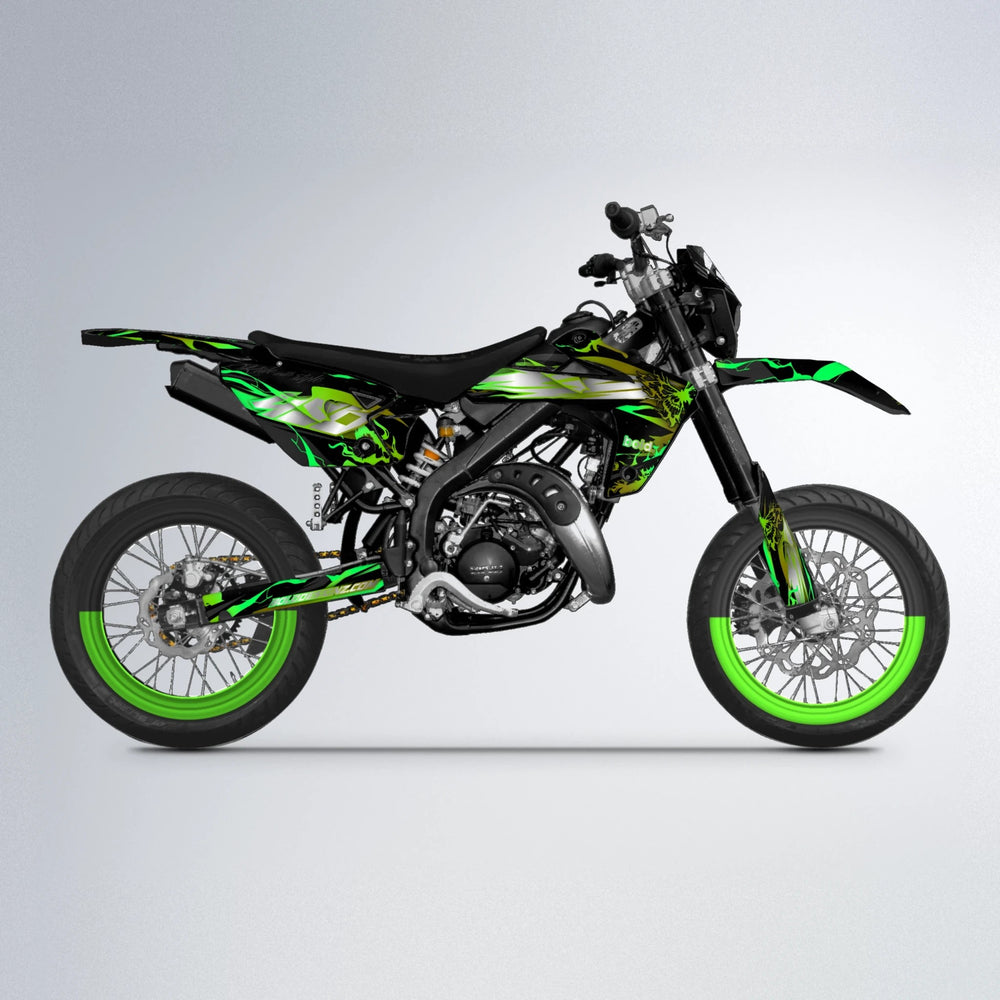 NEMESIS Rieju MRT supermoto graphics kit in Green