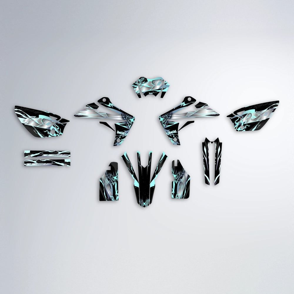 NEMESIS Rieju MRT graphics kit parts layout in Mint