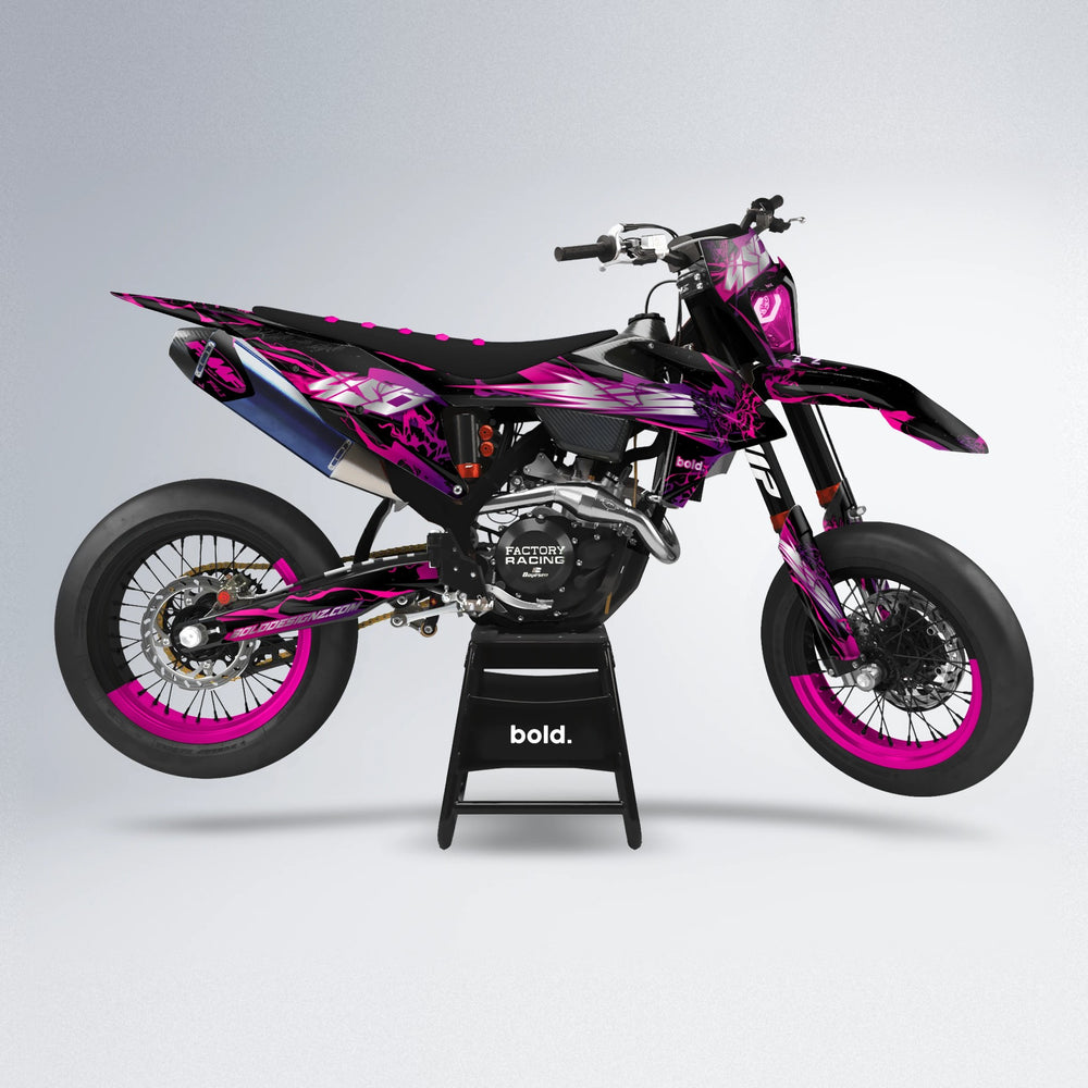NEMESIS supermoto graphics kit in Pink