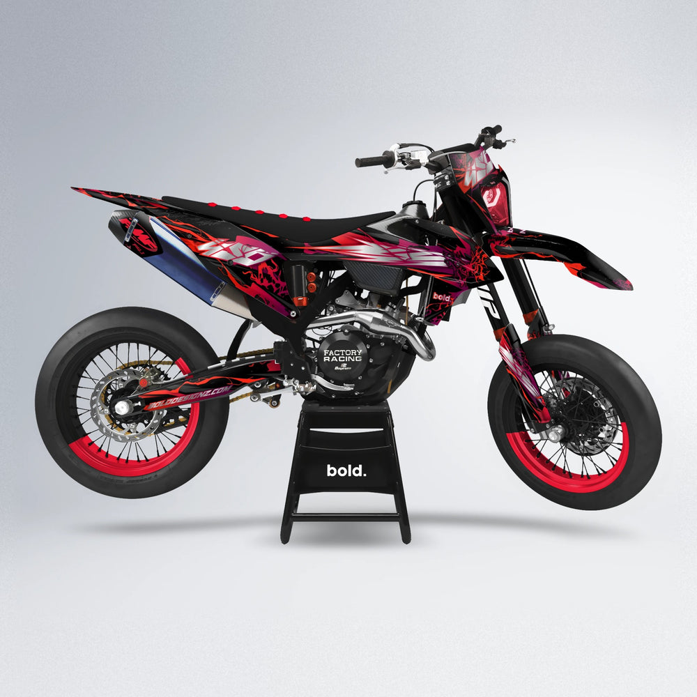 NEMESIS supermoto graphics kit in Red