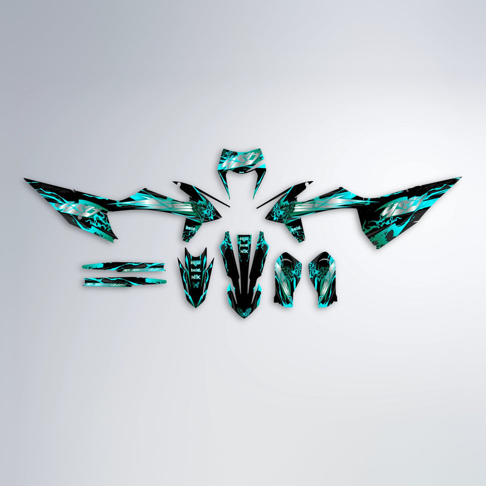 NEMESIS graphics kit parts layout in Teal