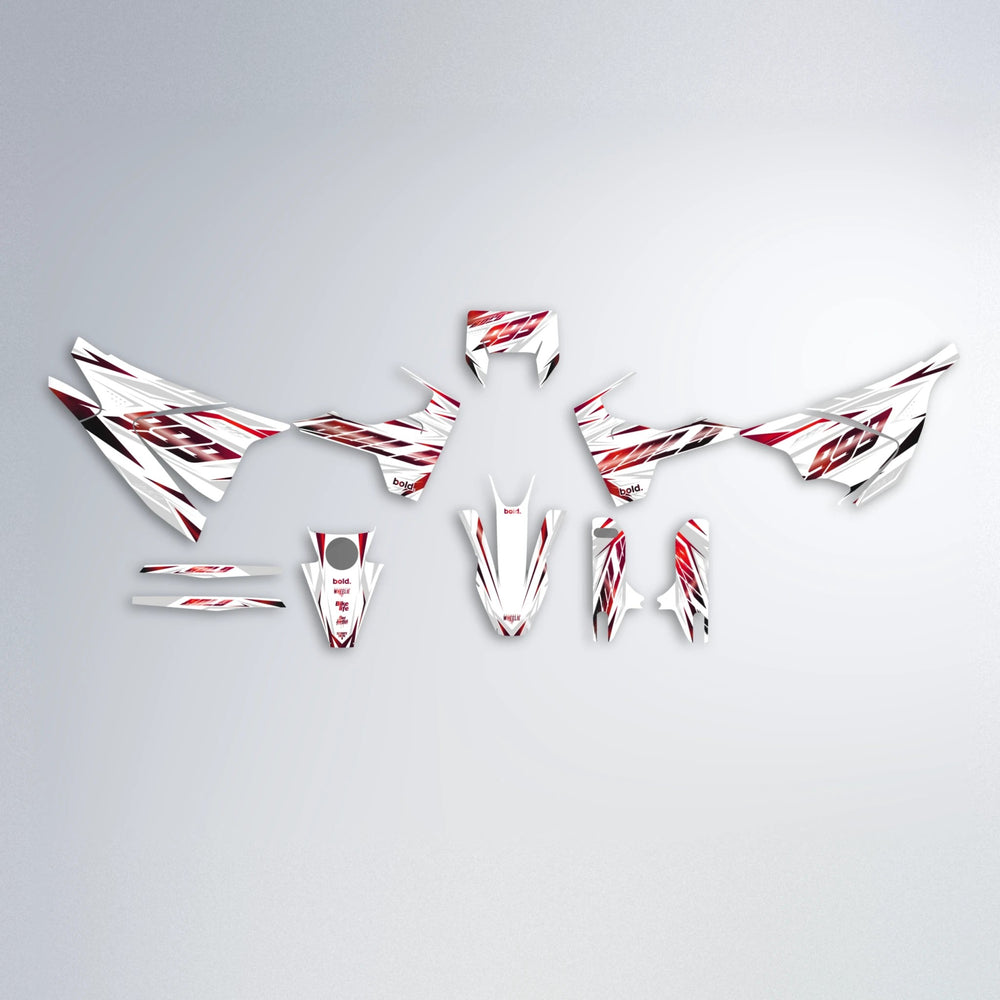 NEXUS Husqvarna 701 graphics kit parts layout in Black & Red