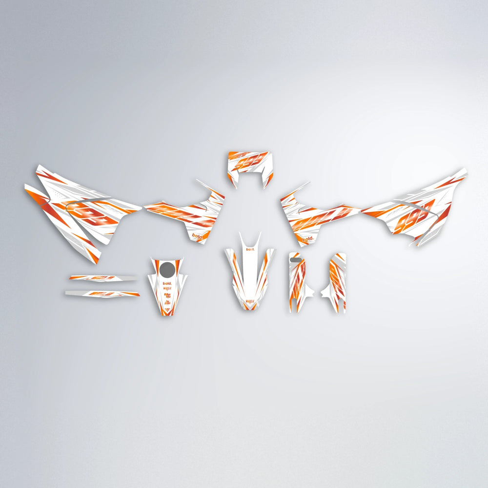 NEXUS Husqvarna 701 graphics kit parts layout in Orange