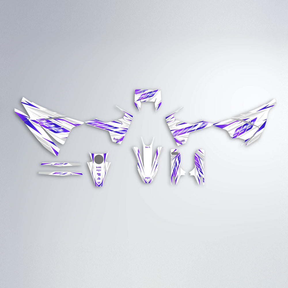 NEXUS Husqvarna 701 graphics kit parts layout in Purple