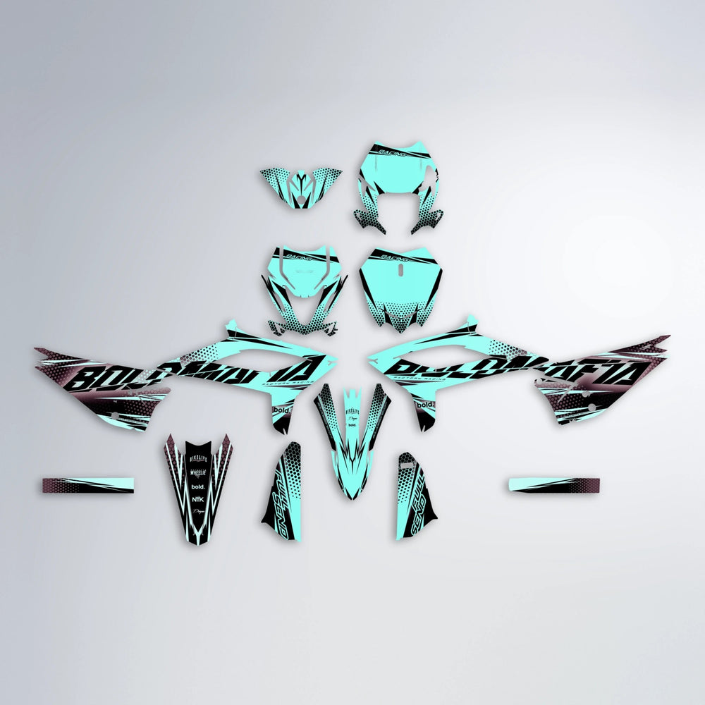 NIGHTFLARE Beta graphics kit parts layout in Mint