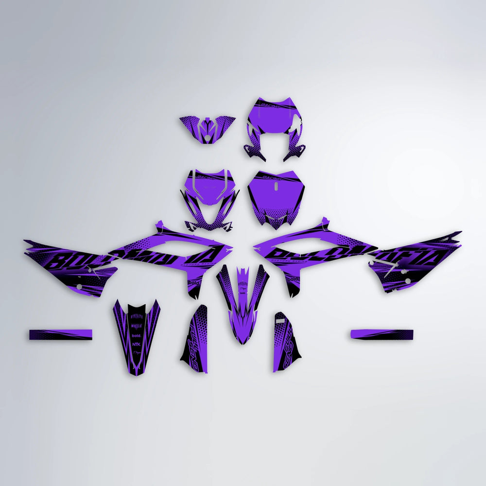 NIGHTFLARE Beta graphics kit parts layout in Purple