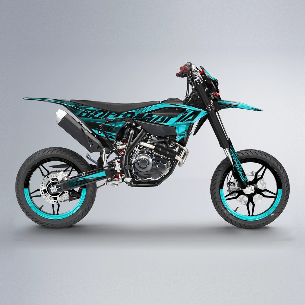 NIGHTFLARE Beta supermoto graphics kit in Teal