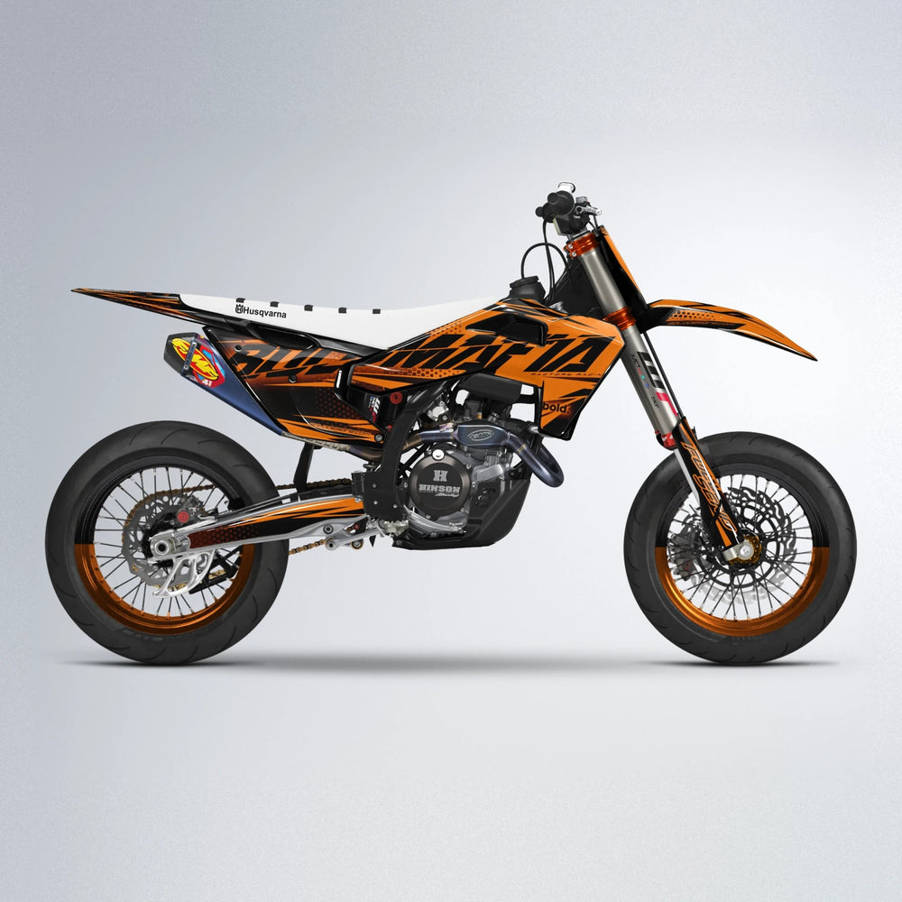 NIGHTFLARE Husqvarna FE/TE supermoto graphics kit in Orange