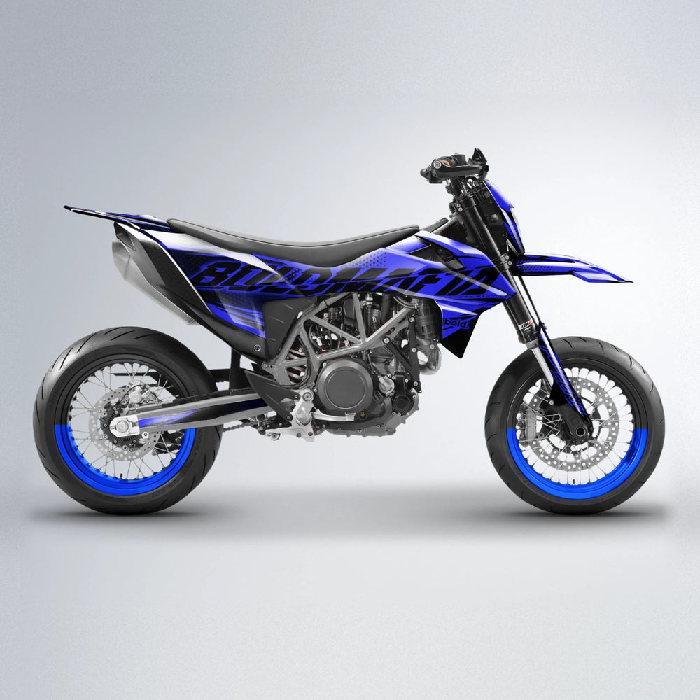NIGHTFLARE KTM SMC 690 supermoto graphics kit in Blue