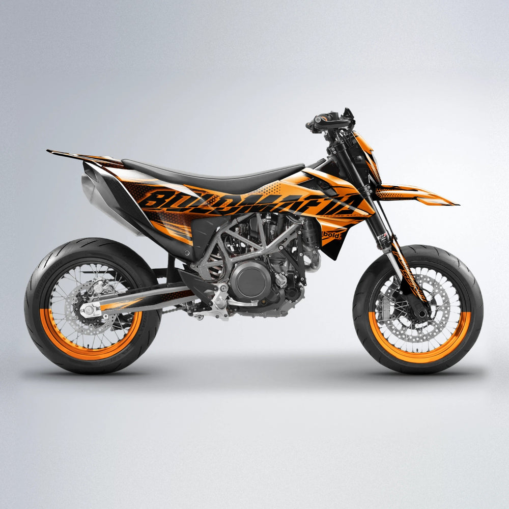 NIGHTFLARE KTM SMC 690 supermoto graphics kit in Orange