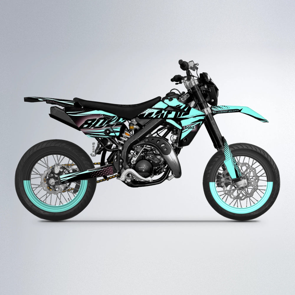 NIGHTFLARE Rieju MRT supermoto graphics kit in Mint