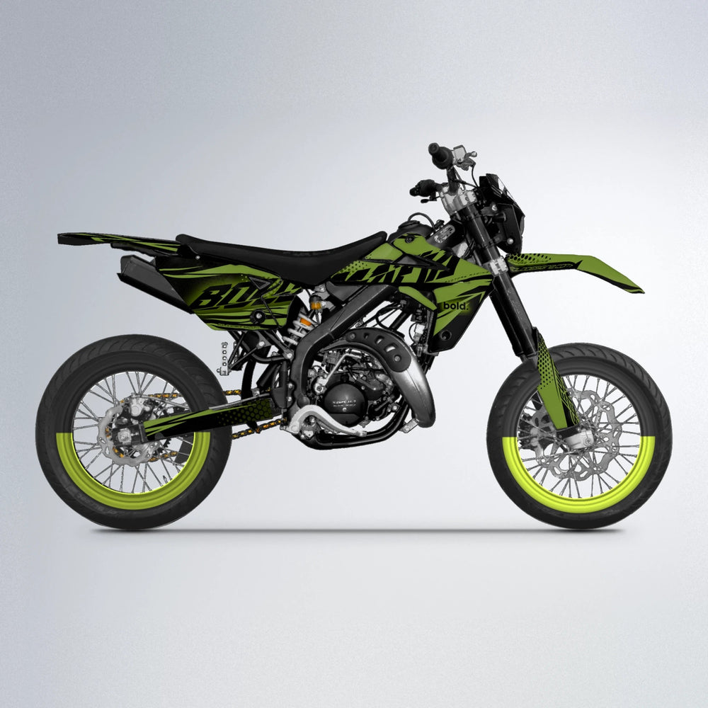 NIGHTFLARE Rieju MRT supermoto graphics kit in Olive